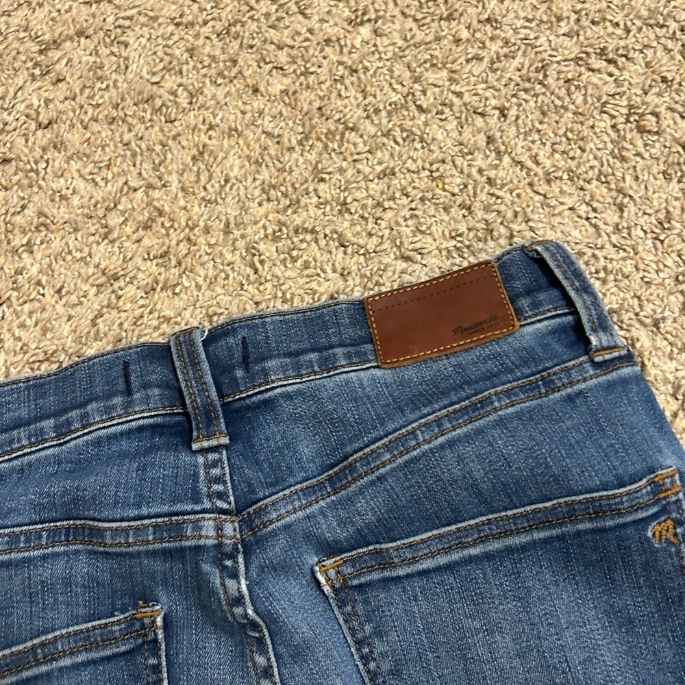 Madewell Distressed Medium Blue High Riser Skinny Jeans Cotton Size 28 Preppy - Picture 11 of 11